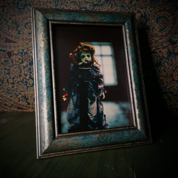 Weird Pictures Haunted Doll in Frame