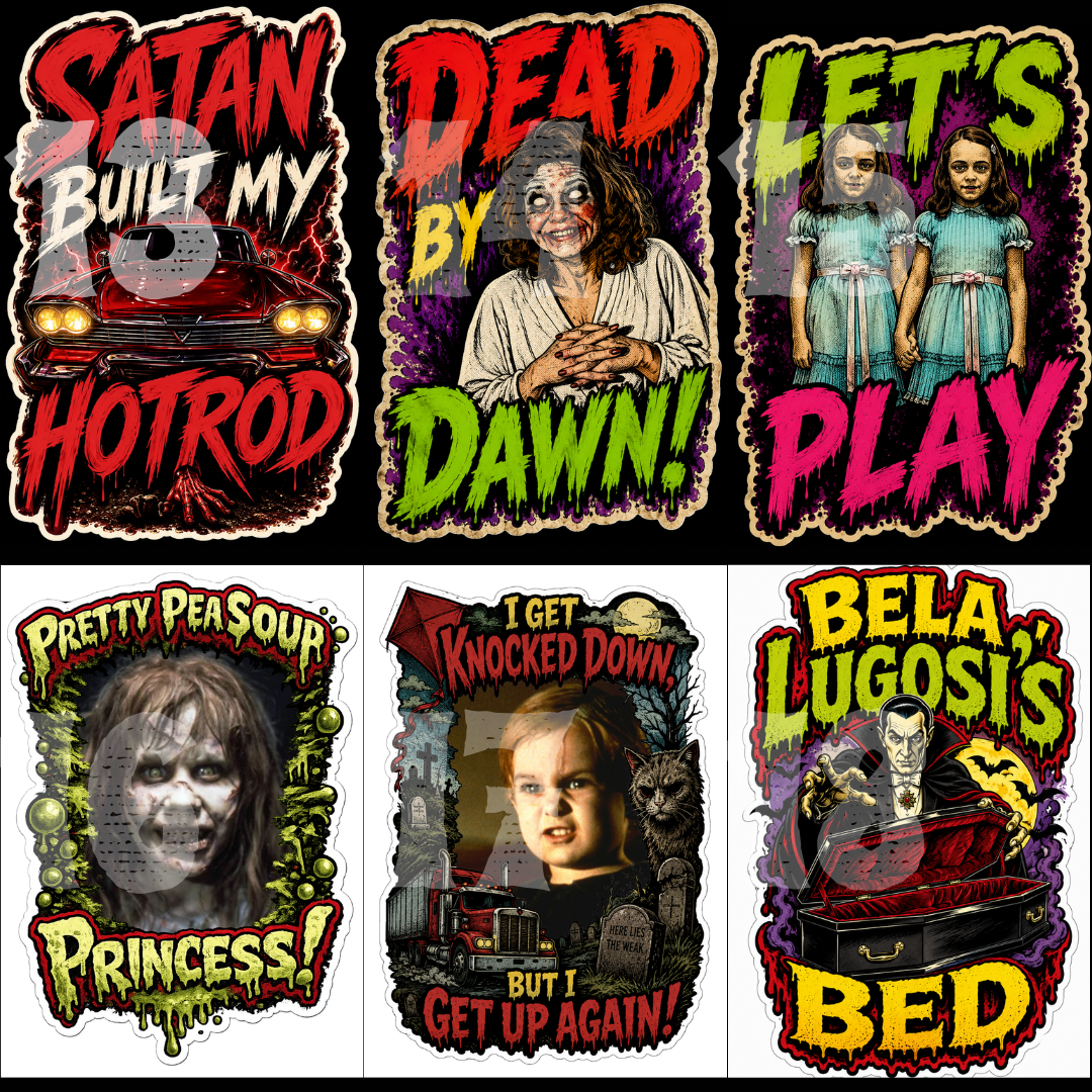 Horror Stickers - Assorted A6 - Singles or Bundles